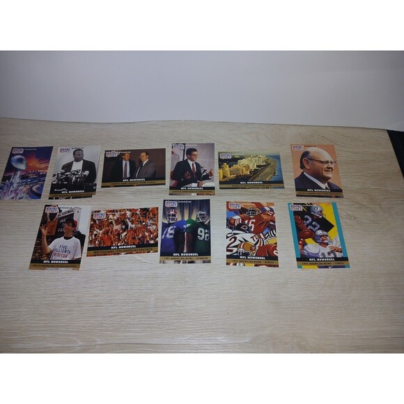 1991 Pro Set NFL Newsreel Football Cards Set Of 9 #685-693 Plus #1 & 348 Vintage - Picture 1 of 9